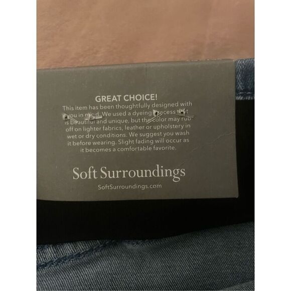 NWT Soft Surroundings Supremely Soft Pull on skinny Jeans Comfort Waist Size PL - Picture 12 of 16
